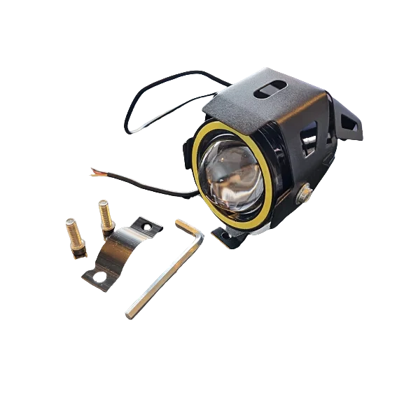Universal LED Spot Light Black with Yellow Angel Ring