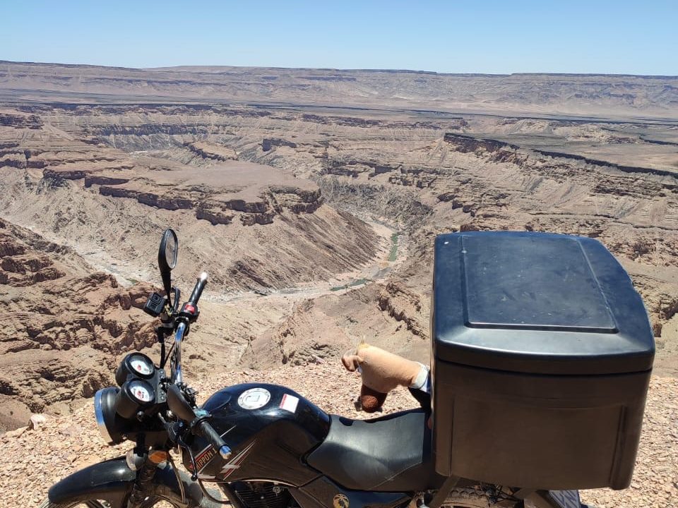 The Nippon 150 overlooking Fish River Canyon