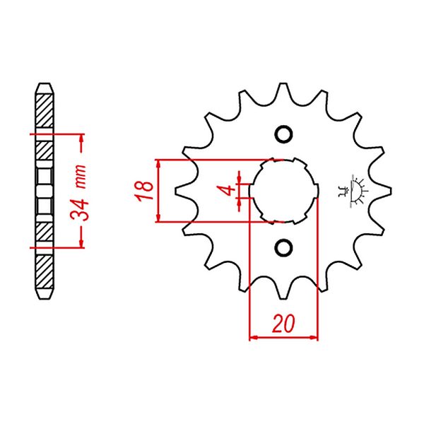 mrbikes-028-1 Front Sprocket 15T 428