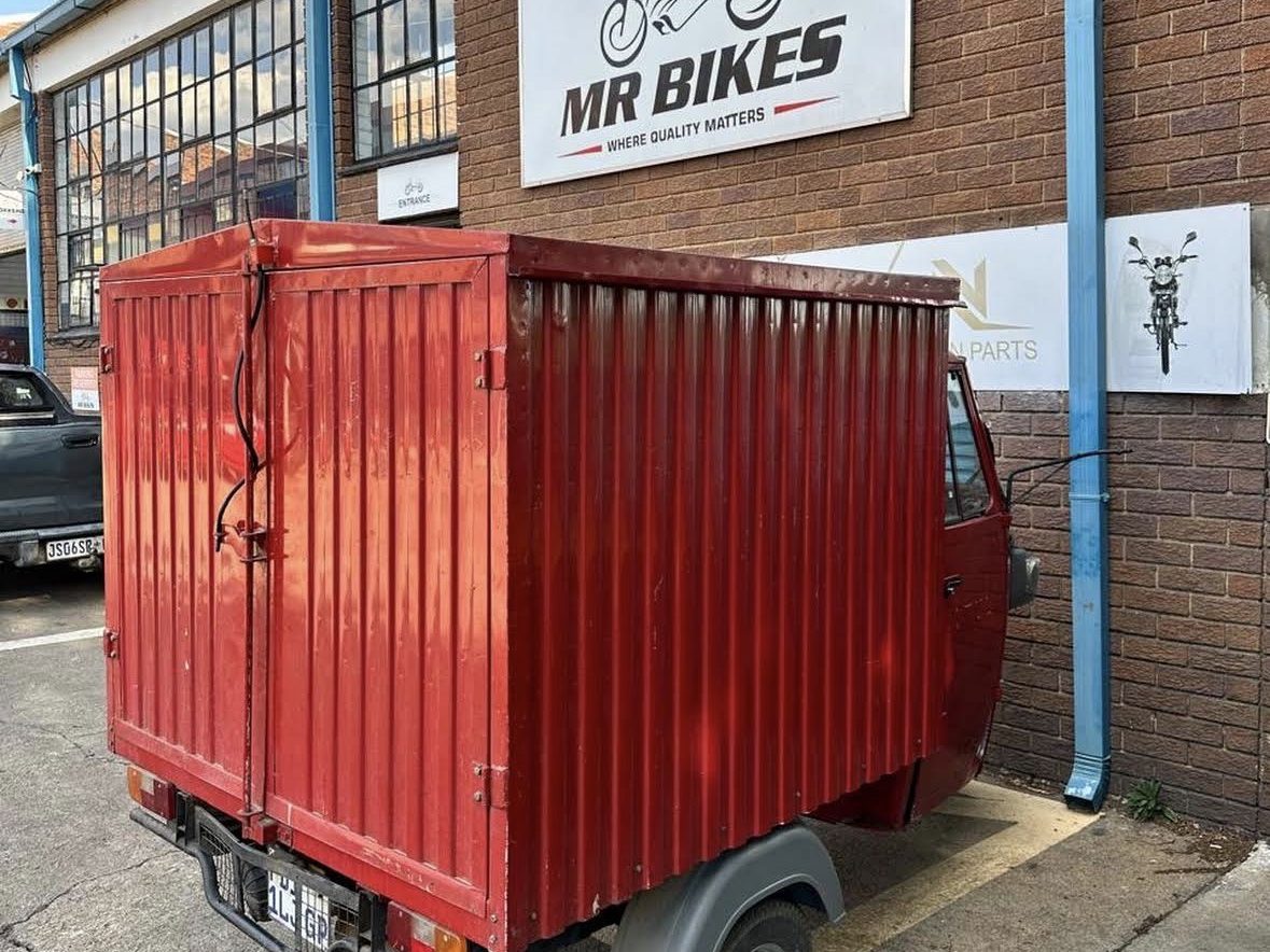 Tuk-tuk being serviced with custom fabrication at Mr Bikes
